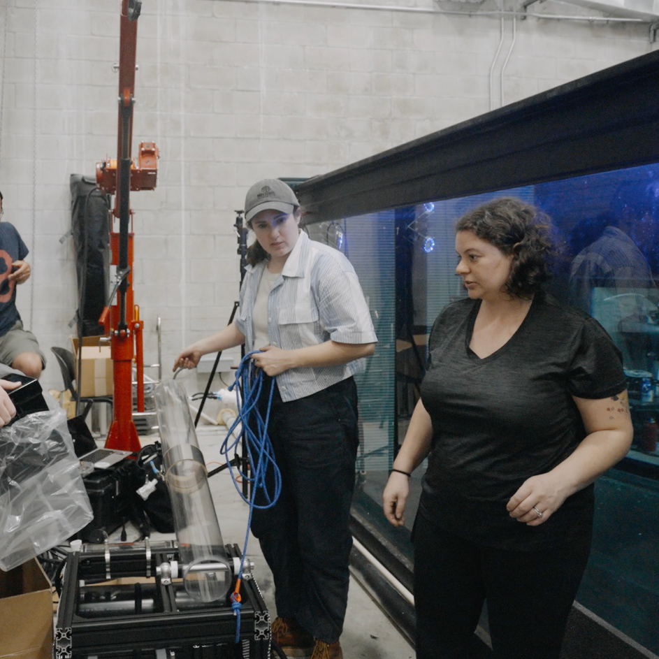 Mithril Minerals co-founders Anna Scott and Riva Gulassa at work in the lab