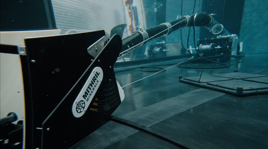 Mithril's collector system undergoing tank testing at Florida International University