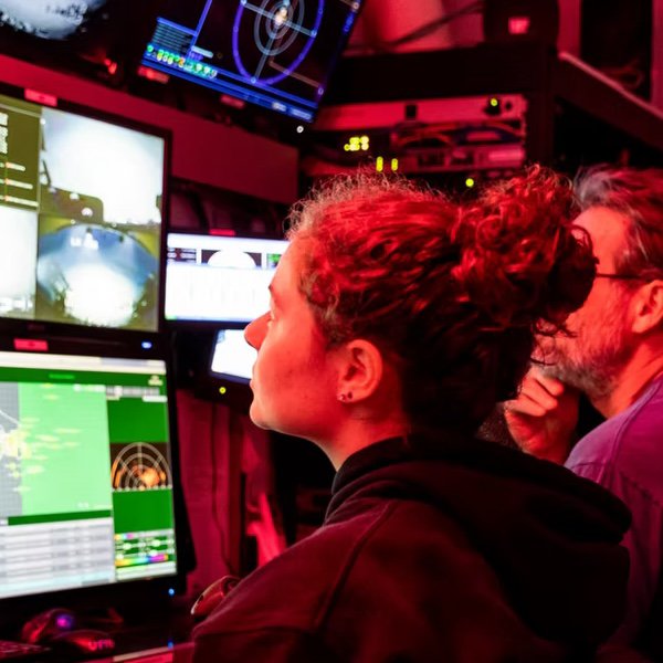 Riva Gulassa, Co-Founder and CTO of Mithril Minerals, at an ROV control station